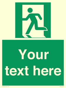 Custom Emergency Exit Left Sign